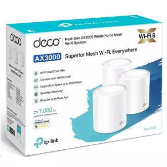 TP-Link Deco X60(1-pack) WiFi6 Mesh (AX5400, 2, 4GHz/5GHz, 2xGbELAN/WAN)