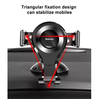 Baseus Osculum Type Gravity držák do auta (na palubní desku), černá-červená