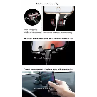 Baseus Osculum Type Gravity držák do auta (na palubní desku), černá-červená