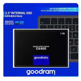 GOODRAM SSD CX400 Gen.2 1TB, SATA III, 2.5", (R:550/W:500MB/s) GOODRAM SSD CX400 Gen.2 1TB, SATA III, 2.5", (R:550/W:500MB/s)