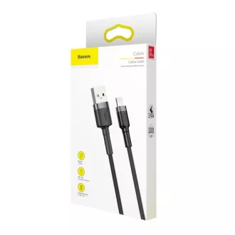 Baseus Cafule nabíjecí / datový kabel USB na Lightning 2, 4A 0, 5m, šedá-černá Baseus Cafule nabíjecí / datový kabel USB na Lightning 2, 4A 0, 5m, šedá-černá