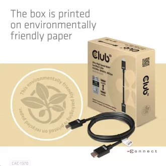 Club3D Adaptér HDMI 2.1 Ultra Rychlý HDMI™ Certifikovaný 4K120Hz, 8K60Hz, 48Gbps (M/M 1.5 m/4.92 ft), 28 AWG