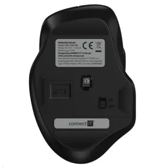 CONNECT IT Dual SmartSwitch bezdrátová optická myš, USB-A, USB-C (+ 1x AA baterie zdarma), černá CONNECT IT Dual SmartSwitch bezdrátová optická myš, USB-A, USB-C (+ 1x AA baterie zdarma), černá