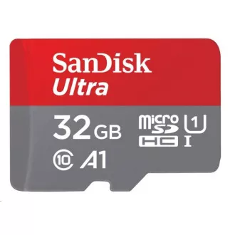 SanDisk MicroSDHC karta 32GB Ultra (120MB/s, A1 Class 10 UHS-I, Android - Tablet Packaging, Memory Zone App) + adaptér SanDisk MicroSDHC karta 32GB Ultra (120MB/s, A1 Class 10 UHS-I, Android - Tablet Packaging, Memory Zone App) + adaptér