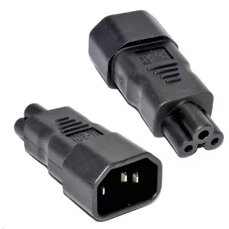 Adaptér IEC C14 na IEC C5 "trojlístek" napětí 230V, 10A Adaptér IEC C14 na IEC C5 "trojlístek" napětí 230V, 10A
