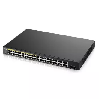 Zyxel GS1900-48HP v2 50-port Gigabit Web Smart PoE switch, 48x gigabit RJ45 (z toho 24x PoE), 2x SFP, PoE budget 170W Zyxel GS1900-48HP v2 50-port Gigabit Web Smart PoE switch, 48x gigabit RJ45 (z toho 24x PoE), 2x SFP, PoE budget 170W