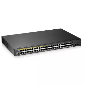 Zyxel GS1900-48HP v2 50-port Gigabit Web Smart PoE switch, 48x gigabit RJ45 (z toho 24x PoE), 2x SFP, PoE budget 170W Zyxel GS1900-48HP v2 50-port Gigabit Web Smart PoE switch, 48x gigabit RJ45 (z toho 24x PoE), 2x SFP, PoE budget 170W