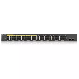 Zyxel GS1900-48HP v2 50-port Gigabit Web Smart PoE switch, 48x gigabit RJ45 (z toho 24x PoE), 2x SFP, PoE budget 170W Zyxel GS1900-48HP v2 50-port Gigabit Web Smart PoE switch, 48x gigabit RJ45 (z toho 24x PoE), 2x SFP, PoE budget 170W