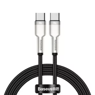 Baseus Cafule Series nabíjecí / datový kabel USB-C samec na USB-C samec s kovovými koncovkami 100W 1m, černá Baseus Cafule Series nabíjecí / datový kabel USB-C samec na USB-C samec s kovovými koncovkami 100W 1m, černá