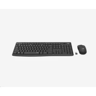 Logitech Silent Wireless Combo MK295, bezdrátová klávesnice + myš, US, Graphite
