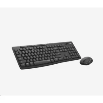 Logitech Silent Wireless Combo MK295, bezdrátová klávesnice + myš, US, Graphite