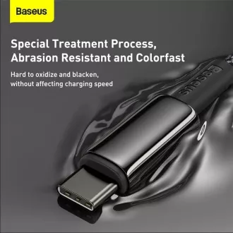Baseus Tungsten Gold rychlonabíjecí / datový kabel USB-C na USB-C 100W 1m, černá Baseus Tungsten Gold rychlonabíjecí / datový kabel USB-C na USB-C 100W 1m, černá