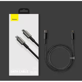 Baseus Tungsten Gold rychlonabíjecí / datový kabel USB-C na Lightning PD 20W 2m, černá Baseus Tungsten Gold rychlonabíjecí / datový kabel USB-C na Lightning PD 20W 2m, černá
