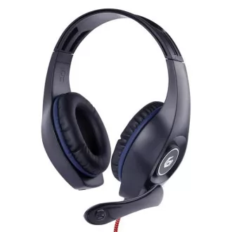 GEMBIRD sluchátka s mikrofonem GHS-05-B, gaming, černo-modrá, 1x 4-pólový 3, 5mm jack GEMBIRD sluchátka s mikrofonem GHS-05-B, gaming, černo-modrá, 1x 4-pólový 3, 5mm jack
