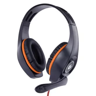 GEMBIRD sluchátka s mikrofonem GHS-05-O, gaming, černo-oranžová, 1x 4-pólový 3, 5mm jack GEMBIRD sluchátka s mikrofonem GHS-05-O, gaming, černo-oranžová, 1x 4-pólový 3, 5mm jack