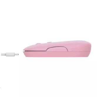 TRUST myš PUCK, bezdrátová, USB, růžová TRUST myš PUCK, bezdrátová, USB, růžová