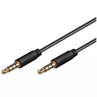 PREMIUMCORD Kabel Jack 3.5mm 4 pinový M/M 3m pro Apple iPhone, iPad, iPod PREMIUMCORD Kabel Jack 3.5mm 4 pinový M/M 3m pro Apple iPhone, iPad, iPod