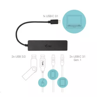 i-tec USB-C Hub Metal 4-Port i-tec USB-C Hub Metal 4-Port