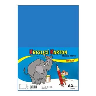 Kreslící karton A3/180g 50 listů sv. modrý Kreslící karton A3/180g 50 listů sv. modrý