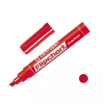 Značkovač Centropen 8560 na Flipchart červený klínový hrot 1-4,6mm Značkovač Centropen 8560 na Flipchart červený klínový hrot 1-4,6mm