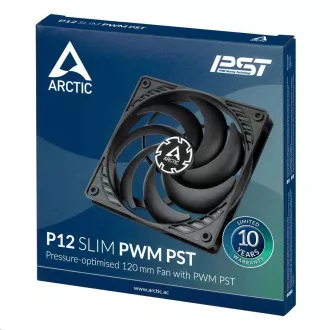 ARCTIC ventilátor P12 SLIM PWM PST 120mm, černá ARCTIC ventilátor P12 SLIM PWM PST 120mm, černá