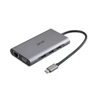 ACER 12v1 Type C dongle: 2 x USB3.2, 2 x USB2.0, 1x SD/TF, 2 x HDMI, 1 x PD, 1 x DP, 1 x RJ45, 1 x 3.5 Audio ACER 12v1 Type C dongle: 2 x USB3.2, 2 x USB2.0, 1x SD/TF, 2 x HDMI, 1 x PD, 1 x DP, 1 x RJ45, 1 x 3.5 Audio
