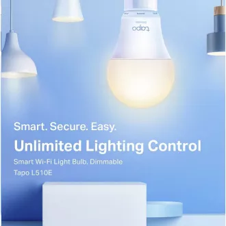 TP-Link Tapo L510E (2-pack) chytrá WiFi stmívatelná LED žárovka (bílá, 2700K, 806lm, 2, 4GHz, E27) TP-Link Tapo L510E (2-pack) chytrá WiFi stmívatelná LED žárovka (bílá, 2700K, 806lm, 2, 4GHz, E27)