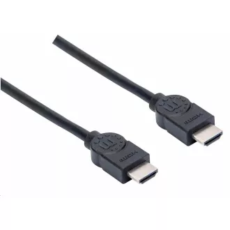 Manhattan HDMI kabel, ARC, 3D, 4K@30Hz, Shielded, 1.5m, černá