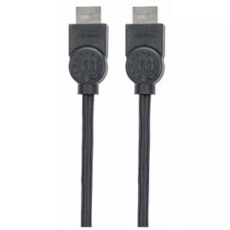 Manhattan HDMI kabel, ARC, 3D, 4K@30Hz, Shielded, 1.5m, černá