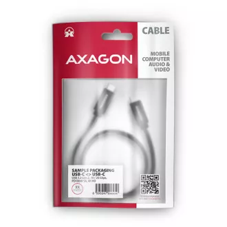 AXAGON BUCM32-CM10AB, SPEED+ kabel USB-C <-> USB-C, 1m, USB 20Gbps, PD 100W 5A, 4k HD, ALU, oplet, černý AXAGON BUCM32-CM10AB, SPEED+ kabel USB-C <-> USB-C, 1m, USB 20Gbps, PD 100W 5A, 4k HD, ALU, oplet, černý