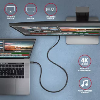 AXAGON BUCM32-CM20AB, SPEED+ kabel USB-C <-> USB-C, 2m, USB 20Gbps, PD 100W 5A, 4k HD, ALU, oplet, černý AXAGON BUCM32-CM20AB, SPEED+ kabel USB-C <-> USB-C, 2m, USB 20Gbps, PD 100W 5A, 4k HD, ALU, oplet, černý