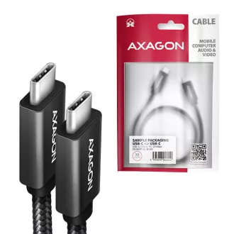 AXAGON BUCM32-CM20AB, SPEED+ kabel USB-C <-> USB-C, 2m, USB 20Gbps, PD 100W 5A, 4k HD, ALU, oplet, černý AXAGON BUCM32-CM20AB, SPEED+ kabel USB-C <-> USB-C, 2m, USB 20Gbps, PD 100W 5A, 4k HD, ALU, oplet, černý