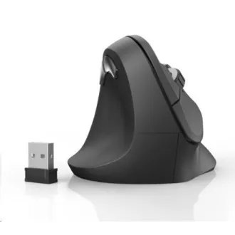 Hama vertikální ergonomická bezdrátová myš EMW-500L, pro leváky, černá