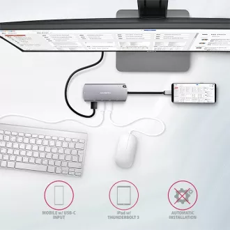 AXAGON HMC-6M2, USB 3.2 Gen 1 hub, porty 2x USB-A, HDMI, RJ-45 GLAN, SATA M.2 slot, PD 100W, kabel USB-C 18cm AXAGON HMC-6M2, USB 3.2 Gen 1 hub, porty 2x USB-A, HDMI, RJ-45 GLAN, SATA M.2 slot, PD 100W, kabel USB-C 18cm