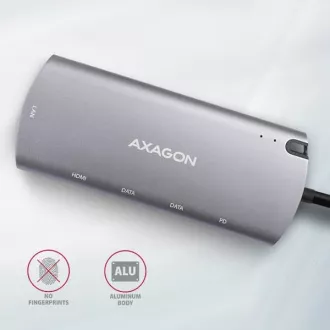 AXAGON HMC-6M2, USB 3.2 Gen 1 hub, porty 2x USB-A, HDMI, RJ-45 GLAN, SATA M.2 slot, PD 100W, kabel USB-C 18cm AXAGON HMC-6M2, USB 3.2 Gen 1 hub, porty 2x USB-A, HDMI, RJ-45 GLAN, SATA M.2 slot, PD 100W, kabel USB-C 18cm