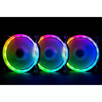 1stCOOL Fan KIT AURA EVO 1 ARGB, 3x Dual Ring ventilátor + ARGB Nano řadič 1stCOOL Fan KIT AURA EVO 1 ARGB, 3x Dual Ring ventilátor + ARGB Nano řadič