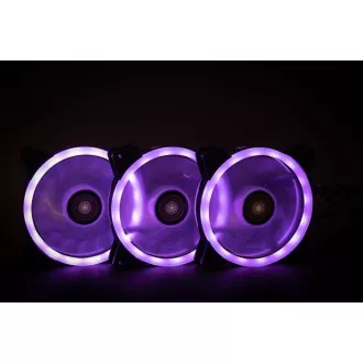 1stCOOL Fan KIT AURA EVO 1 ARGB, 3x Dual Ring ventilátor + ARGB Nano řadič 1stCOOL Fan KIT AURA EVO 1 ARGB, 3x Dual Ring ventilátor + ARGB Nano řadič