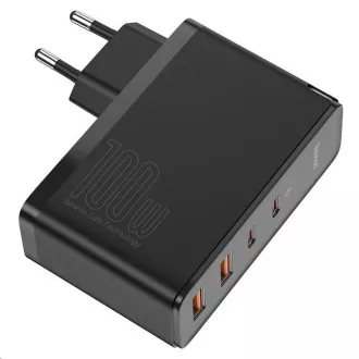 Baseus GaN2 Pro rychlonabíjecí adaptér 2x Type-C + 2x USB-A 100W černá Baseus GaN2 Pro rychlonabíjecí adaptér 2x Type-C + 2x USB-A 100W černá