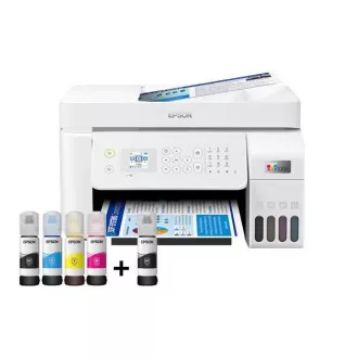 EPSON tiskárna ink EcoTank L5296, 4v1, A4, 1440x5760dpi, 33ppm, USB, Wi-Fi, LAN, bílá EPSON tiskárna ink EcoTank L5296, 4v1, A4, 1440x5760dpi, 33ppm, USB, Wi-Fi, LAN, bílá