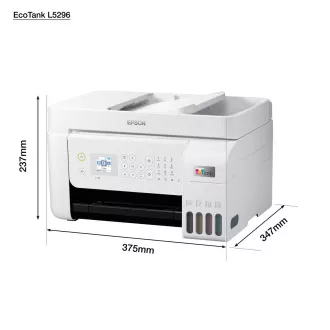EPSON tiskárna ink EcoTank L5296, 4v1, A4, 1440x5760dpi, 33ppm, USB, Wi-Fi, LAN, bílá EPSON tiskárna ink EcoTank L5296, 4v1, A4, 1440x5760dpi, 33ppm, USB, Wi-Fi, LAN, bílá