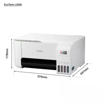 EPSON tiskárna ink EcoTank L3256, 3v1, A4, 1440x5760dpi, 33ppm, USB, Wi-Fi, bílá