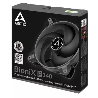 ARCTIC ventilátor BioniX P140 PWM PST 140x140x28mm, šedá