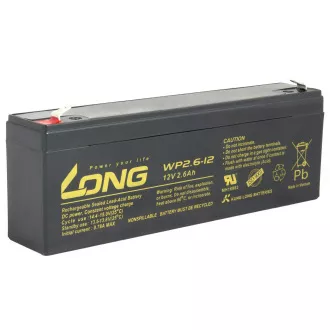 LONG baterie 12V 2, 6Ah F1 (WP2.6-12) LONG baterie 12V 2, 6Ah F1 (WP2.6-12)