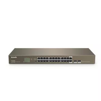 Tenda TEG1024F - 22-port Gigabit Ethernet Switch + 2x Combo SFP/RJ45, 10/100/1000 Mbps, Fanless, Rackmount, Kov - Rozbalené Tenda TEG1024F - 22-port Gigabit Ethernet Switch + 2x Combo SFP/RJ45, 10/100/1000 Mbps, Fanless, Rackmount, Kov - Rozbalené
