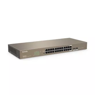 Tenda TEG1024F - 22-port Gigabit Ethernet Switch + 2x Combo SFP/RJ45, 10/100/1000 Mbps, Fanless, Rackmount, Kov - Rozbalené Tenda TEG1024F - 22-port Gigabit Ethernet Switch + 2x Combo SFP/RJ45, 10/100/1000 Mbps, Fanless, Rackmount, Kov - Rozbalené