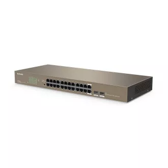 Tenda TEG1024F - 22-port Gigabit Ethernet Switch + 2x Combo SFP/RJ45, 10/100/1000 Mbps, Fanless, Rackmount, Kov - Rozbalené Tenda TEG1024F - 22-port Gigabit Ethernet Switch + 2x Combo SFP/RJ45, 10/100/1000 Mbps, Fanless, Rackmount, Kov - Rozbalené
