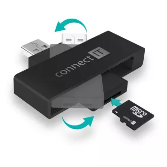 CONNECT IT USB čtečka eObčanek a čipových karet, černá CONNECT IT USB čtečka eObčanek a čipových karet, černá