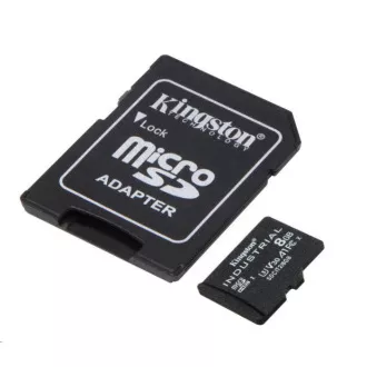 Kingston MicroSDHC karta 8GB Industrial C10 A1 pSLC Card + SD Adapter Kingston MicroSDHC karta 8GB Industrial C10 A1 pSLC Card + SD Adapter