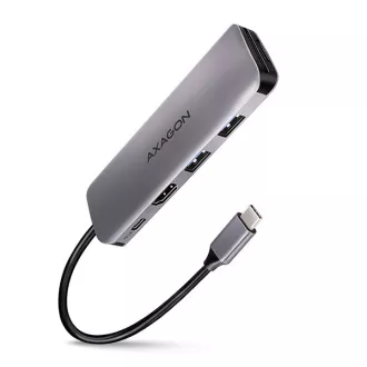 AXAGON HMC-5, USB 3.2 Gen 1 hub, porty 2x USB-A, HDMI, SD/microSD slot, PD 100W, kabel USB-C 20cm AXAGON HMC-5, USB 3.2 Gen 1 hub, porty 2x USB-A, HDMI, SD/microSD slot, PD 100W, kabel USB-C 20cm
