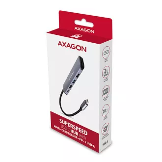 AXAGON HMC-5, USB 3.2 Gen 1 hub, porty 2x USB-A, HDMI, SD/microSD slot, PD 100W, kabel USB-C 20cm AXAGON HMC-5, USB 3.2 Gen 1 hub, porty 2x USB-A, HDMI, SD/microSD slot, PD 100W, kabel USB-C 20cm